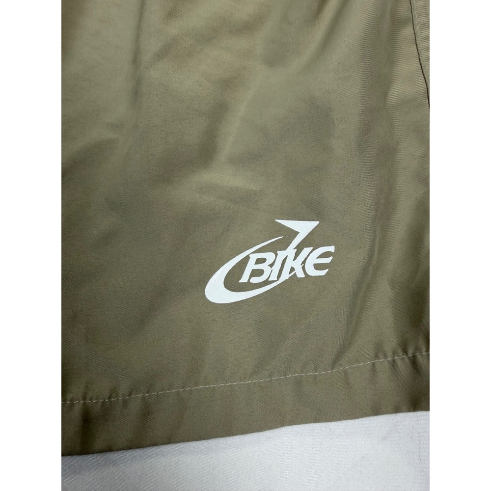 Vintage Bike Mens Athletic Shorts Tan Khaki Buckle Waist Pockets Size M Medium